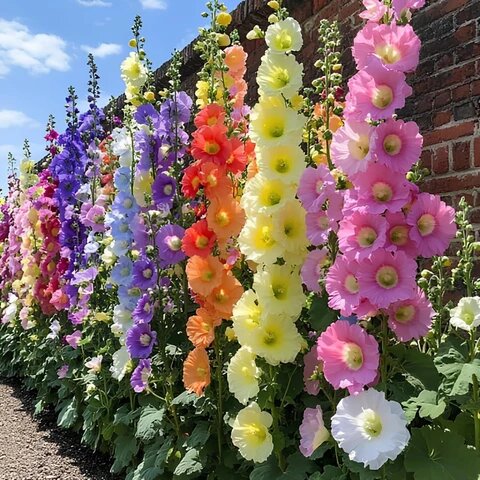 Hollyhock Flower Seeds – Exotic Flowering Plants for Vibrant Backyard Beauty