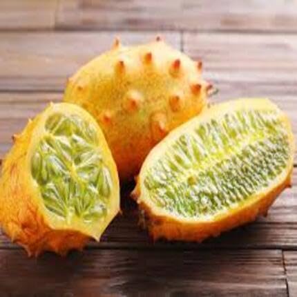 Yellow Kiwano Melon Fruit fruit seeds for organic garden planting