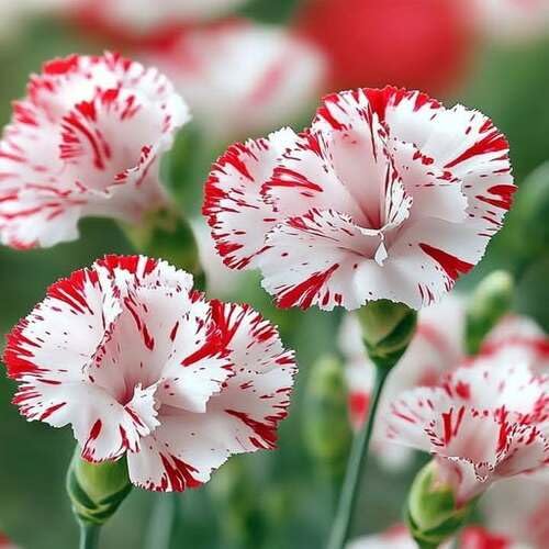 Red White Carnation Flower Seeds