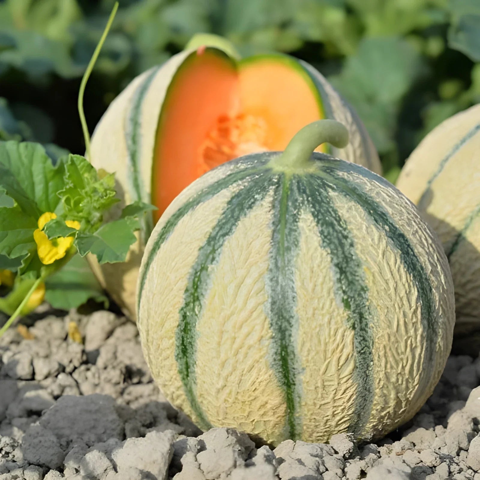 rare french charentais melon sweet creamy high organic Fruit Seeds organic garden seeds