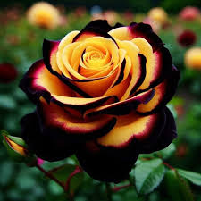 Orange Black Rose Flower Seeds - Heirloom Non GMO High Germination Premium Flower Seeds for Home Garden