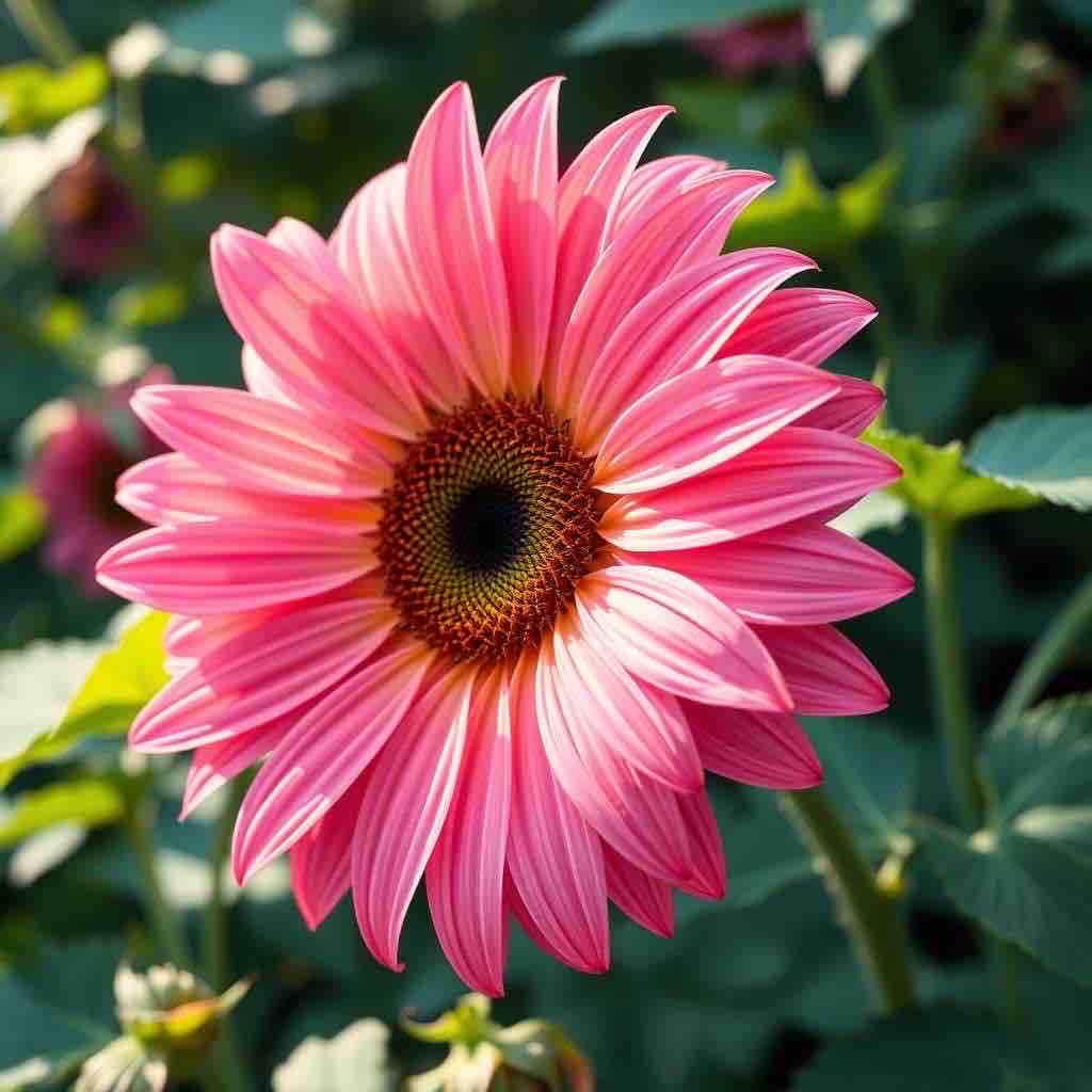 Pink Sunflower Flower Seeds - Heirloom Non GMO High Germination Garden Planting Seeds
