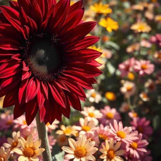 Maroon Sunflower Flower