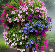 Black Hanging Petunia Flower Fresh Planting Cascading Blooms Flower Seeds for Planting Heirloom Non-GMO High