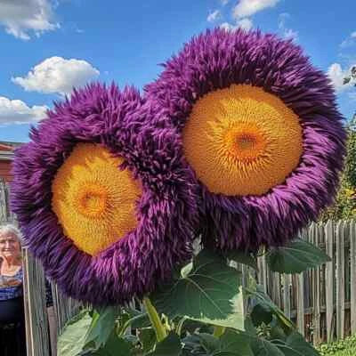 Yellow Purple Enchanting Giant Teddy Bear Sunflower