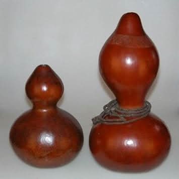Brown Gourd Calabash Bottle Unique Decor Utility Fruit Seeds