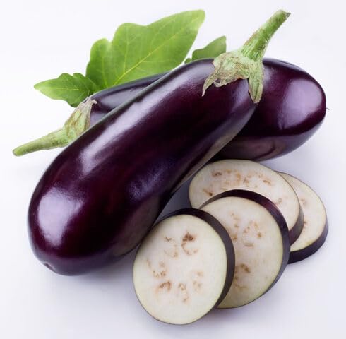 Violet Brinjal vegetable seeds - Heirloom, Organic, Non Gmo Garden Seeds for kitchen garden planting