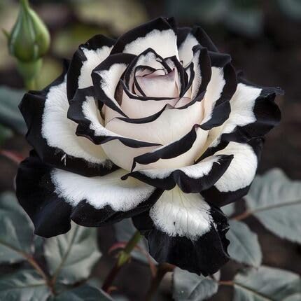 White Black Rose Flower Seeds
