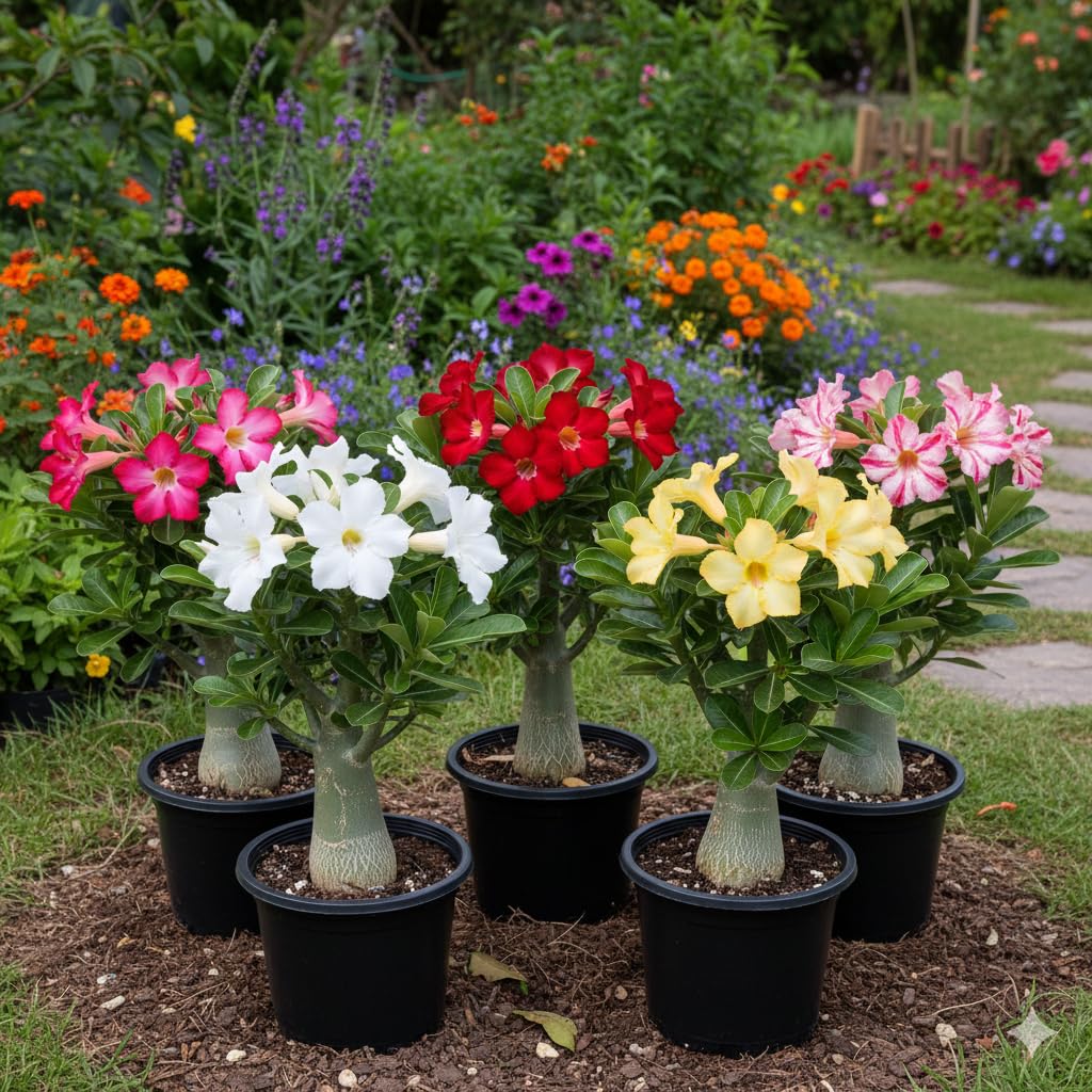 Adenium Flower Seeds - Heirloom Non GMO High Germination Garden Planting Seeds