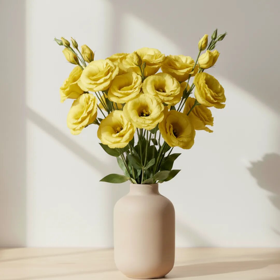 Yellow Eustoma Flower Seeds – Rare Blooming Balcony Patio Seeds for Planting - Heirloom Non GMO High Germination Garden