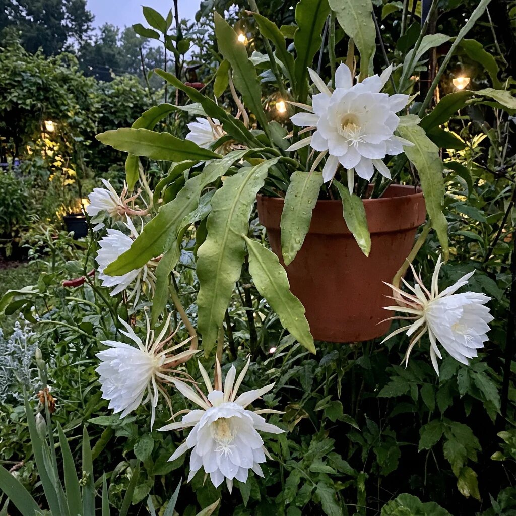White Epiphyllum Flower Seeds – Heirloom, Non GMO, High Germination, Organic Garden Seeds